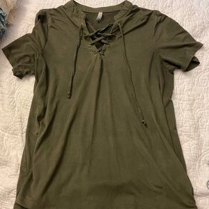 zsupply suede army green shirt
